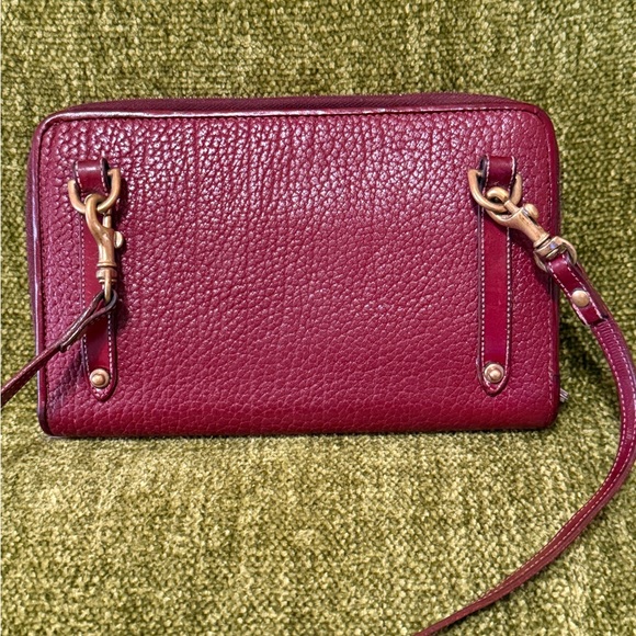 Dooney & Bourke Large Zip Along in Solid Rouge - Picture 2 of 12